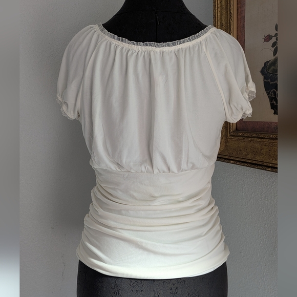 Moa Moa Y2K Milkmaid Digital Sunflower Print Blouse - Picture 7 of 9